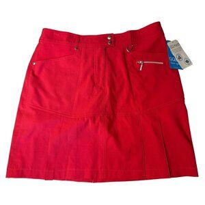 NWT GGBlue Luxe Sport Red Skort With Pockets & Pleats Women’s Size 10